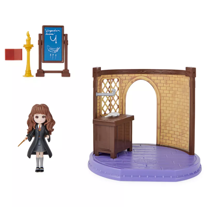 Wizarding World Harry Potter, Magical Minis Kerų klasė su išskirtine Hermione Granger figūrėle ir priedais, vaikų žaislai nuo 5 metų