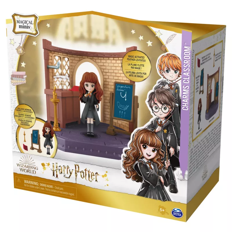 Wizarding World Harry Potter, Magical Minis Kerų klasė su išskirtine Hermione Granger figūrėle ir priedais, vaikų žaislai nuo 5 metų