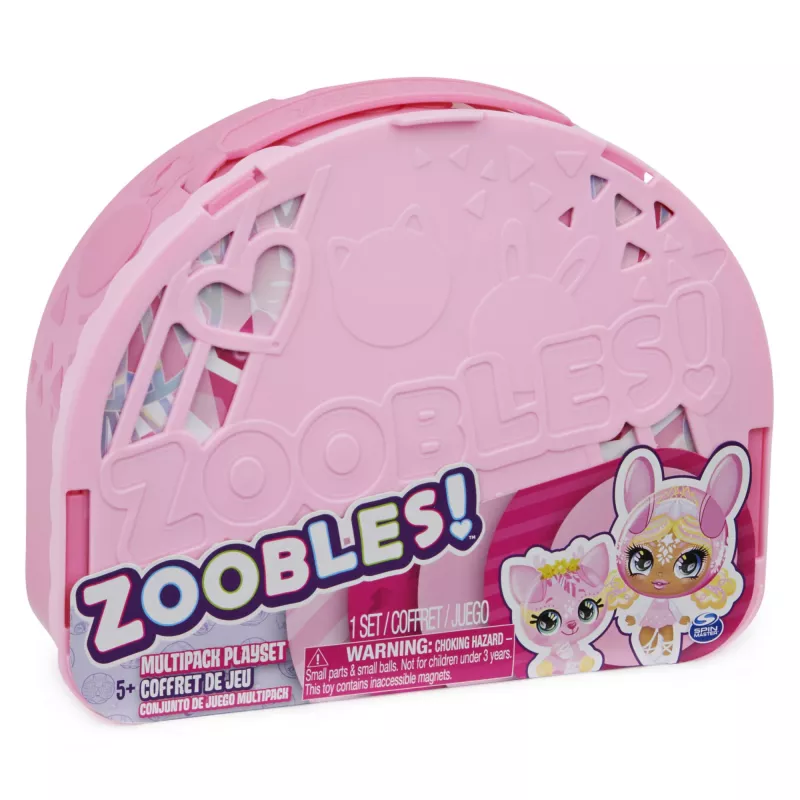 „Zoobles“ šokių studijos kelių paketų žaidimo rinkinys ir laikymo dėklas su 3 išskirtinėmis transformuojamomis kolekcionuojamomis figūrėlėmis, žaislai mergaitėms nuo 5 metų