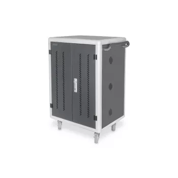 DIGITUS įkrovimo vežimėlis 15,6 col. USB-C 30 įkrovimo bazės PDU ventiliatorius 1260 x 824 x 650 mm