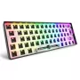 Mechaninė kompaktiška 60% klaviatūra Sharkoon SKILLER SGK50 S4 — laidinė USB, QWERTY vokiškas išdėstymas, RGB apšvietimas, 1,5 m laidas, juoda