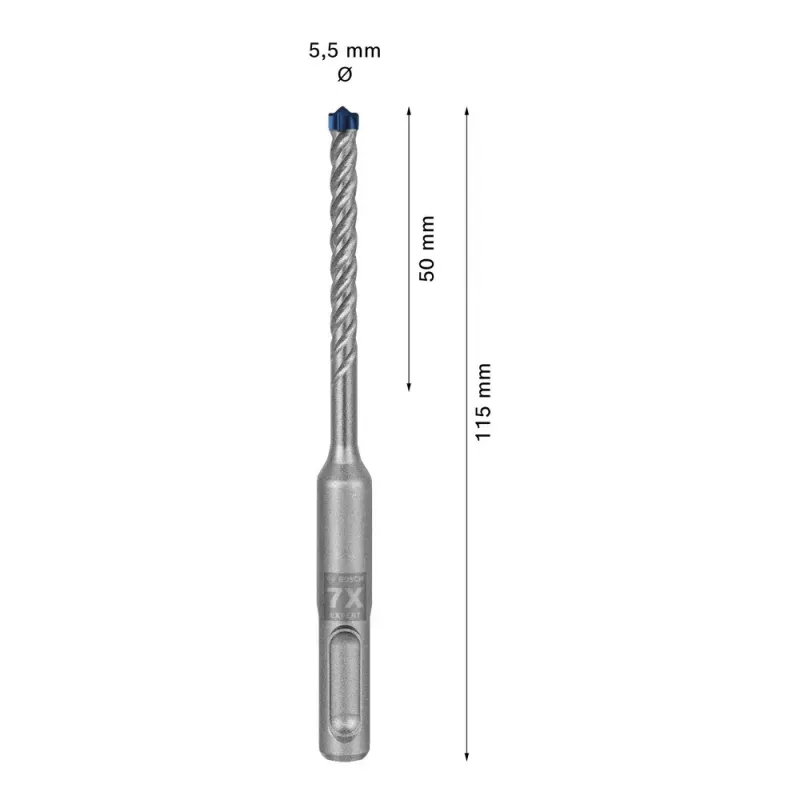 Grąžtas Bosch SDS plus-7X 5,5 mm 115 mm