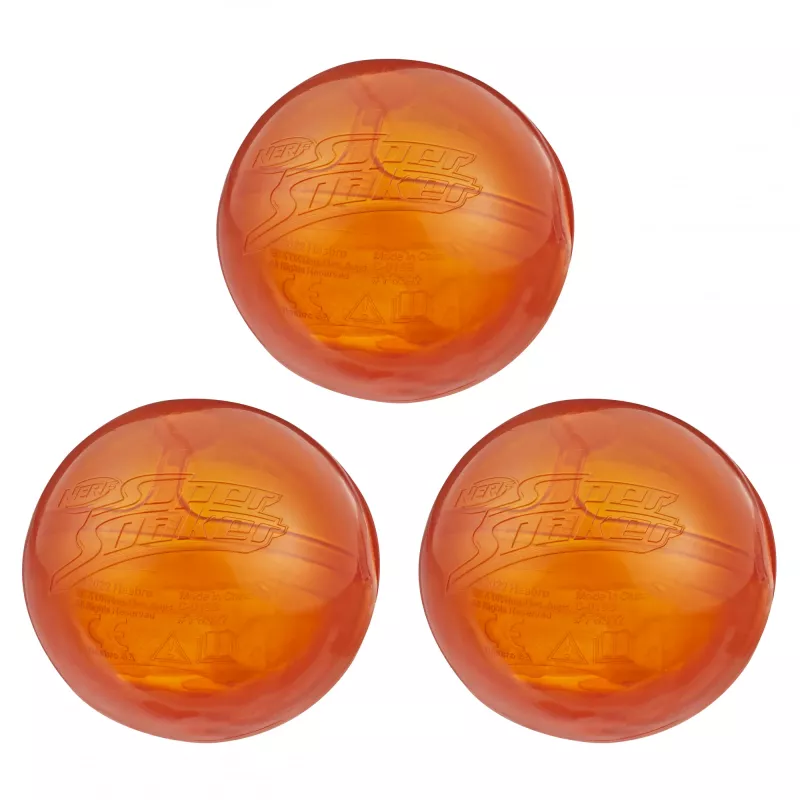 Nerf Super Soaker Hydro Balls 3-Pack, Reusable Water-Filled Balls
