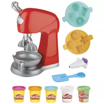 Play-Doh Kitchen Creations Magical Mixer Playset, vaikiškas maisto gaminimo rinkinys, 3 m., netoksiškas, molis, įvairiaspalvis
