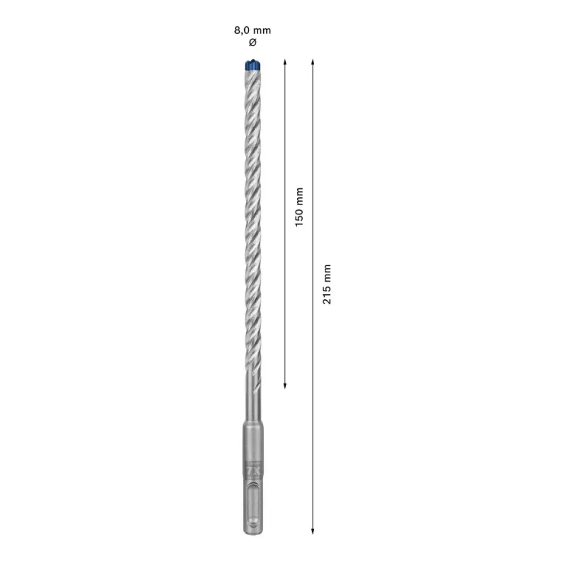 Grąžtas Bosch SDS plus-7X 8mm 215mm