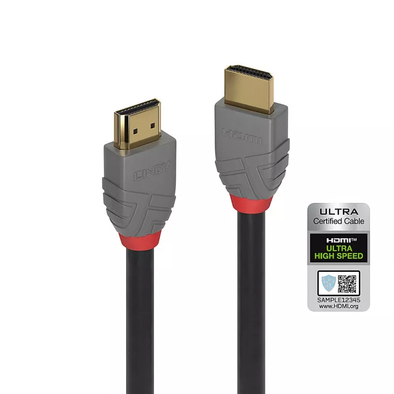 “Lindy” 0,5 m itin didelės spartos HDMI laidas, “Anthra Line”