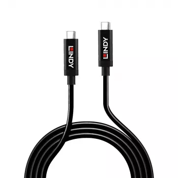 Lindy 5 m aktyvus USB 3.2 Gen 2 C/C laidas, 5 m, USB C, USB C, USB 3.2 Gen 2 (3.1 Gen 2), 10 Gbit/s, juodas