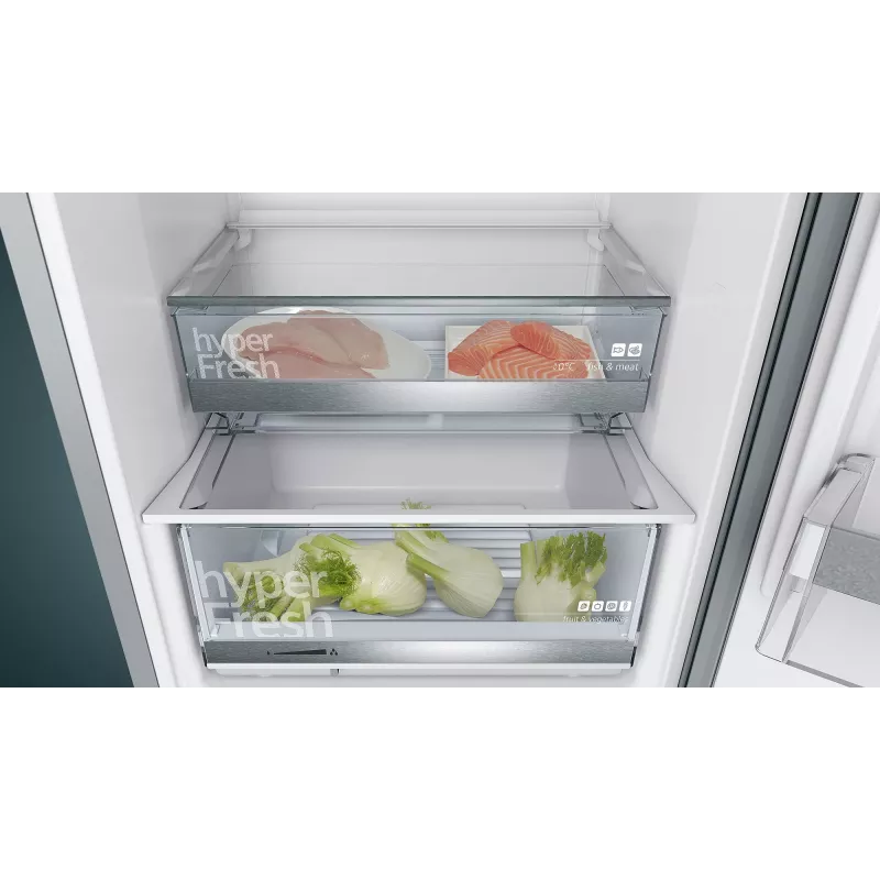 “Siemens iQ500 KG39EAICA” šaldytuvas-šaldiklis, laisvai pastatomas, 343 l, sidabrinės spalvos