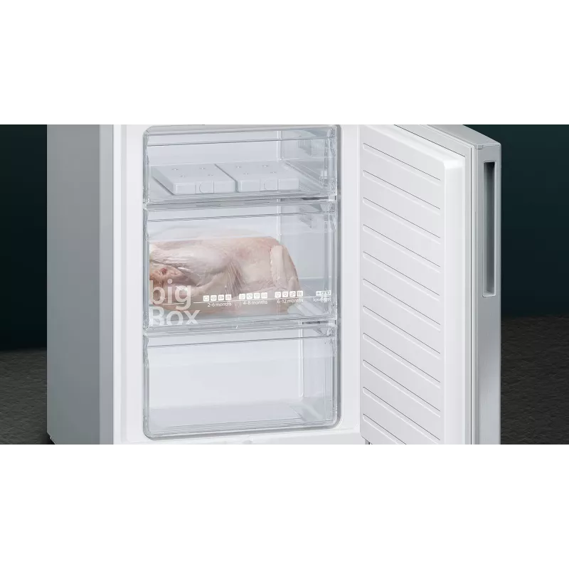 “Siemens iQ500 KG39EAICA” šaldytuvas-šaldiklis, laisvai pastatomas, 343 l, sidabrinės spalvos
