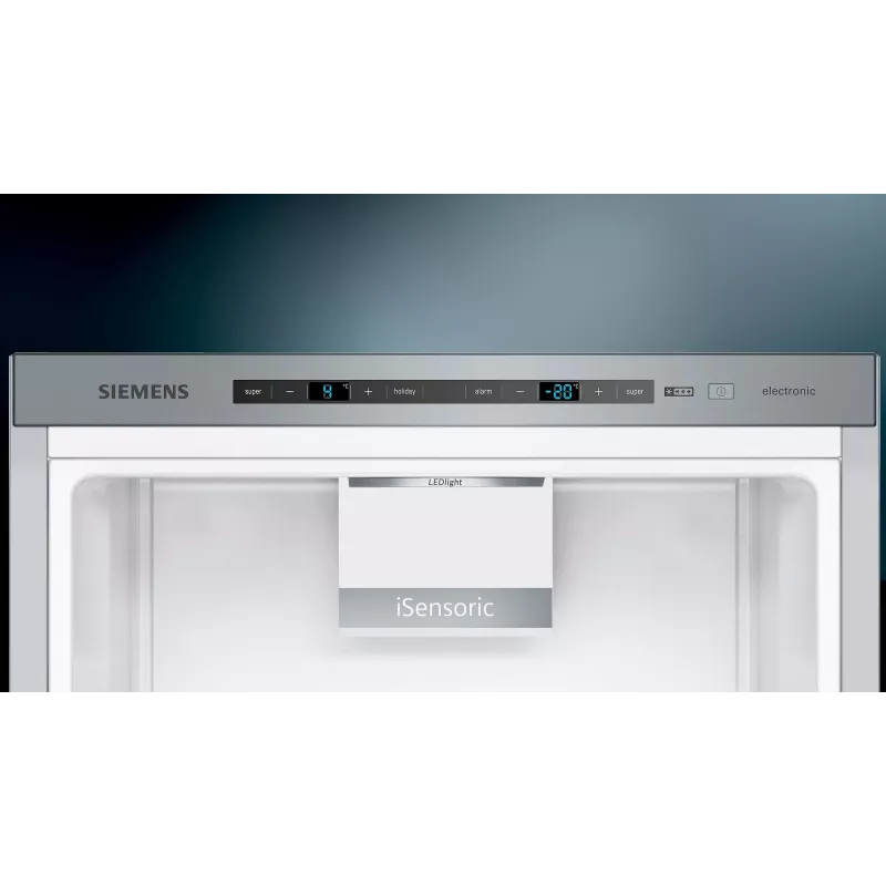 “Siemens iQ500 KG39EAICA” šaldytuvas-šaldiklis, laisvai pastatomas, 343 l, sidabrinės spalvos