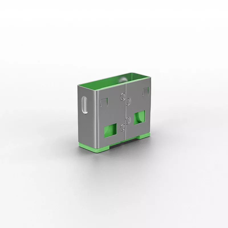 Lindy USB prievado blokatorius (be rakto) - 10 vnt. pakuotė, spalvos kodas: Žalia