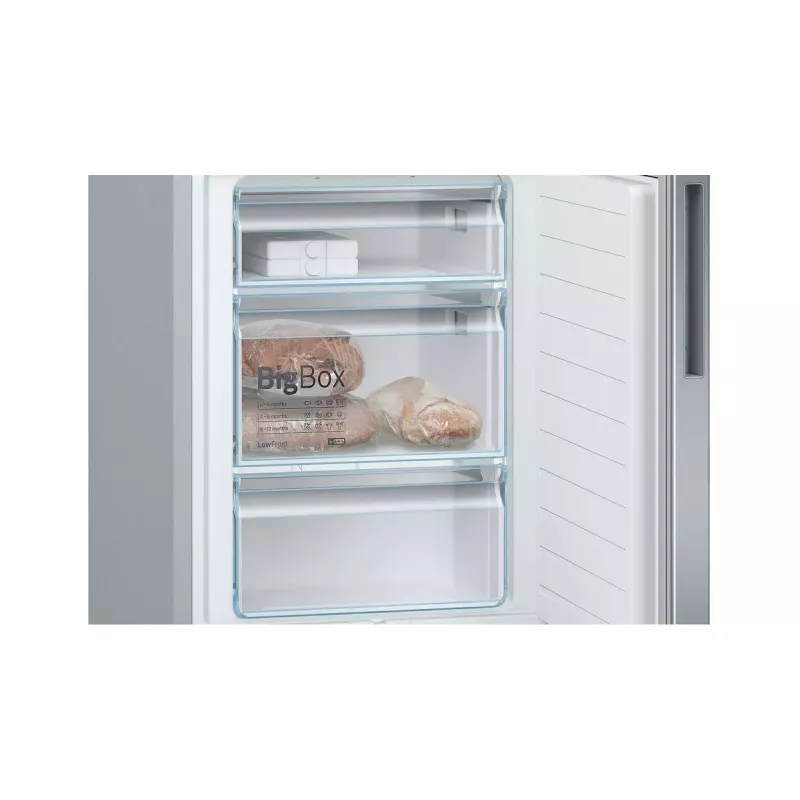 Bosch Serie 6 KGE36AICA šaldytuvas-šaldiklis laisvai pastatomas 308 L nerūdijantis plienas