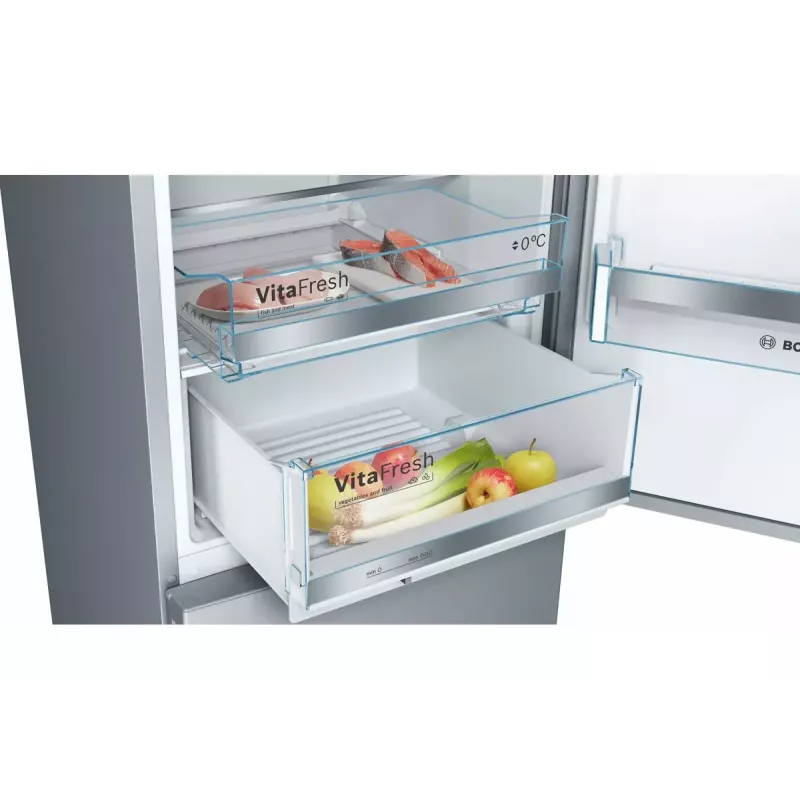 Bosch Serie 6 KGE36AICA šaldytuvas-šaldiklis laisvai pastatomas 308 L nerūdijantis plienas