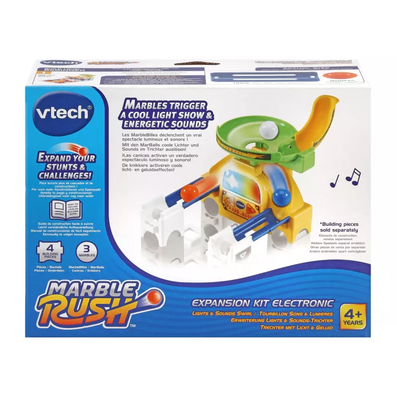 VTech Marble Rush - išplėtimo rinkinys elektroninis - piltuvėlis, nuo 4 metų, garsinis, AA, plastikinis, įvairiaspalvis