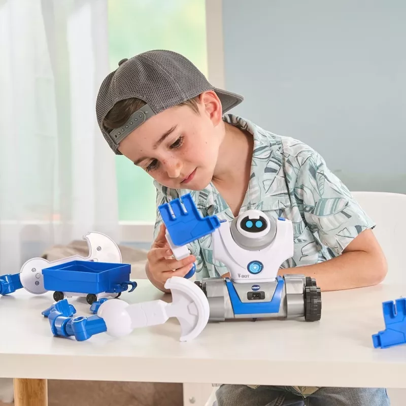 VTech V-Bot, Berniukas/Mergaitė, 5 m., Garsinis VTech V-Bot. Baterijos tipas: AA. Produkto spalva: Juoda, Mėlyna, Balta