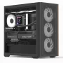 Mini Tower PC Aerocool D301A Juoda Wood ATX maitinimo šaltinis