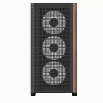 Mini Tower PC Aerocool D301A Juoda Wood ATX maitinimo šaltinis