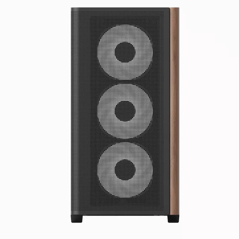Mini Tower PC Aerocool D301A Juoda Wood ATX maitinimo šaltinis