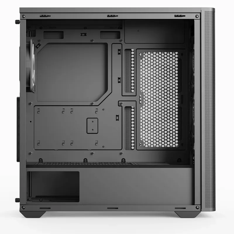 Mini Tower PC Aerocool D301A Juoda Wood ATX maitinimo šaltinis