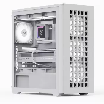 Aerocool D502A Midi Tower baltas