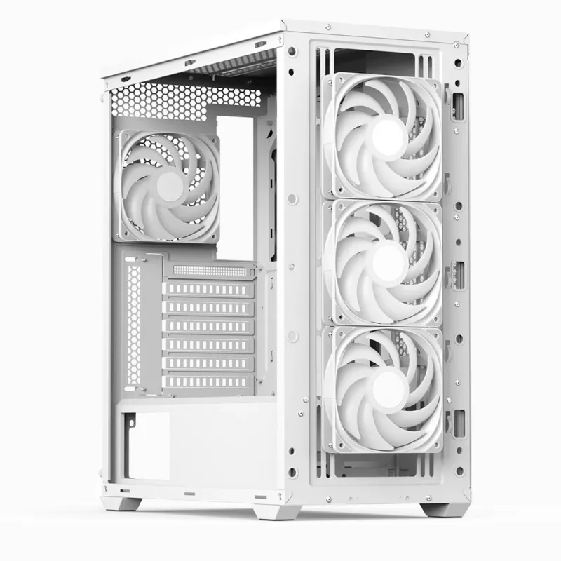 Aerocool D502A Midi Tower baltas