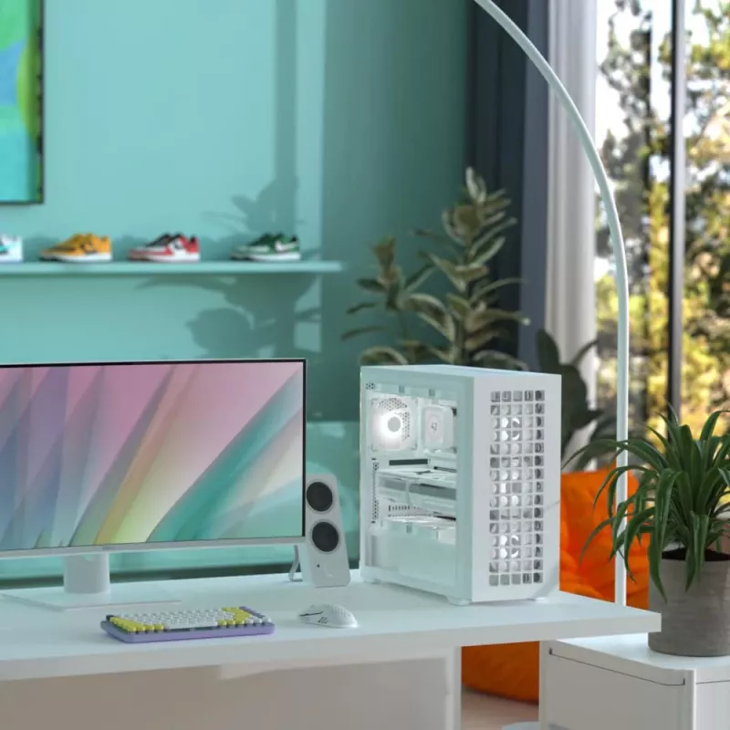Aerocool D502A Midi Tower baltas