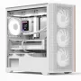 Aerocool D301A Mini Tower balta, medžio detalėmis