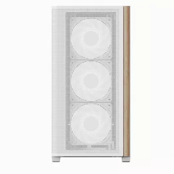 Aerocool D301A Mini Tower balta, medžio detalėmis