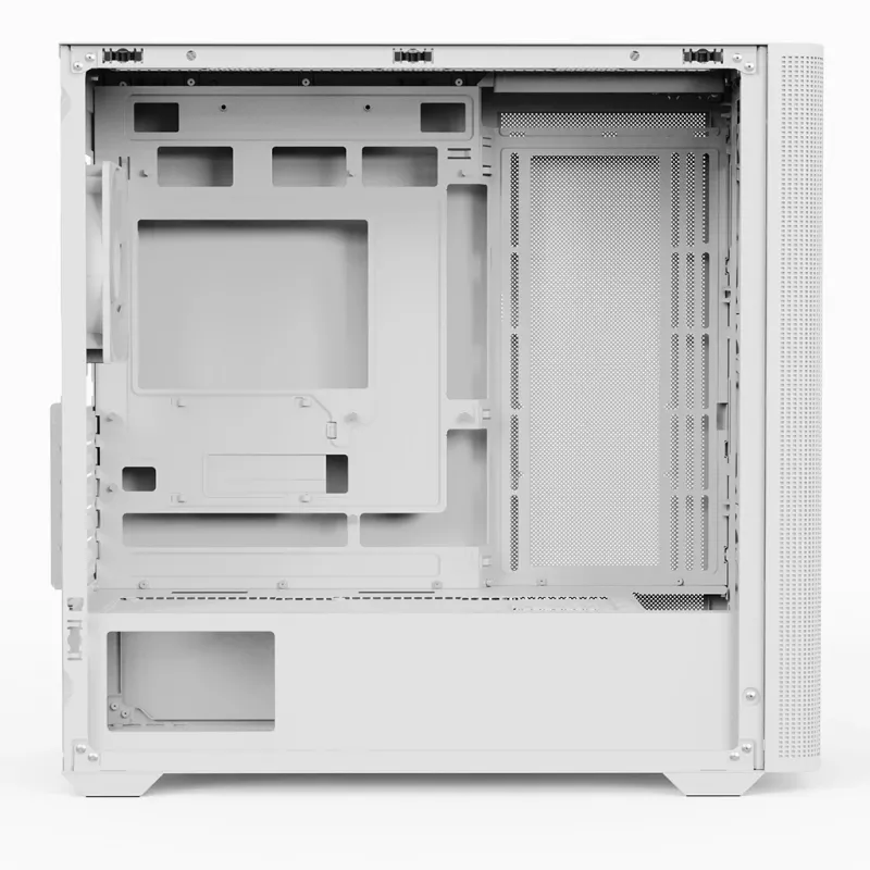 Aerocool D301A Mini Tower balta, medžio detalėmis