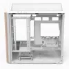 Aerocool D301A Mini Tower balta, medžio detalėmis