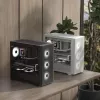 Aerocool D301A Mini Tower balta, medžio detalėmis