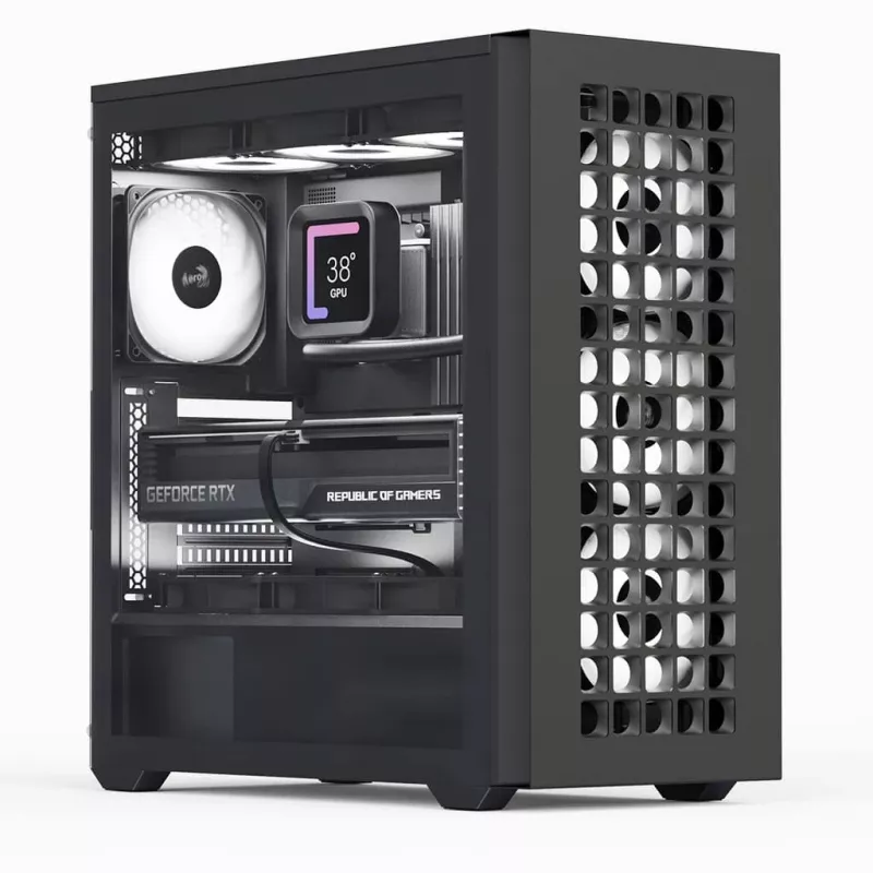 Aerocool D502A Midi Tower juodas