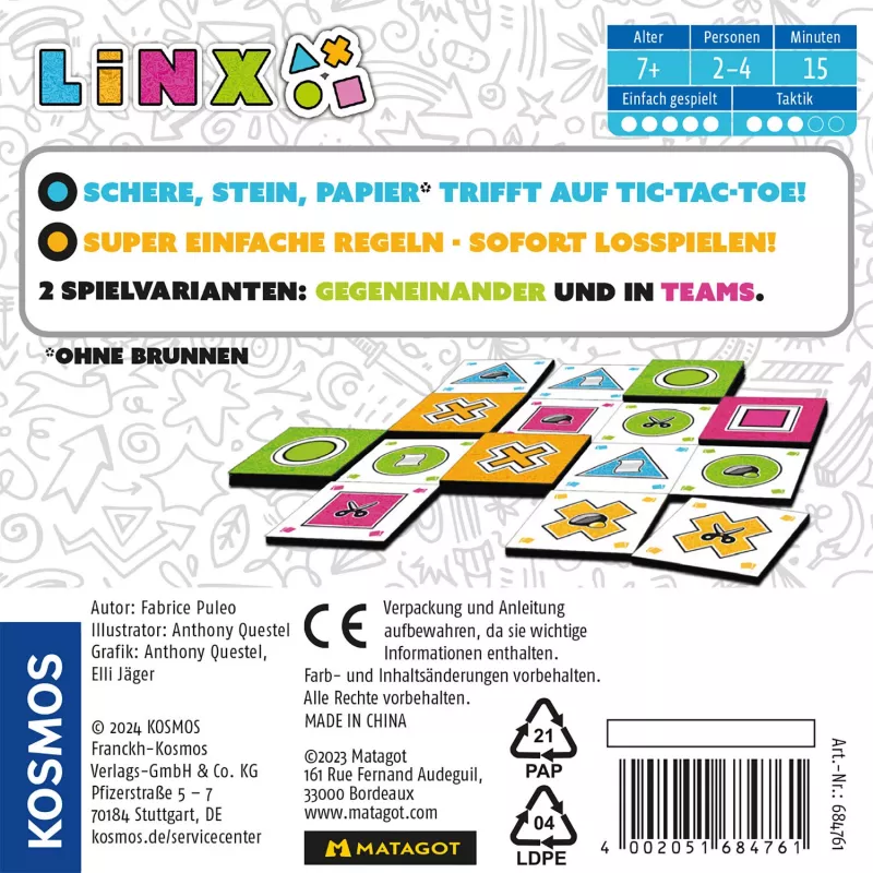 Kosmos Linx 15 min Stalo žaidimas Plytelių pagrindu