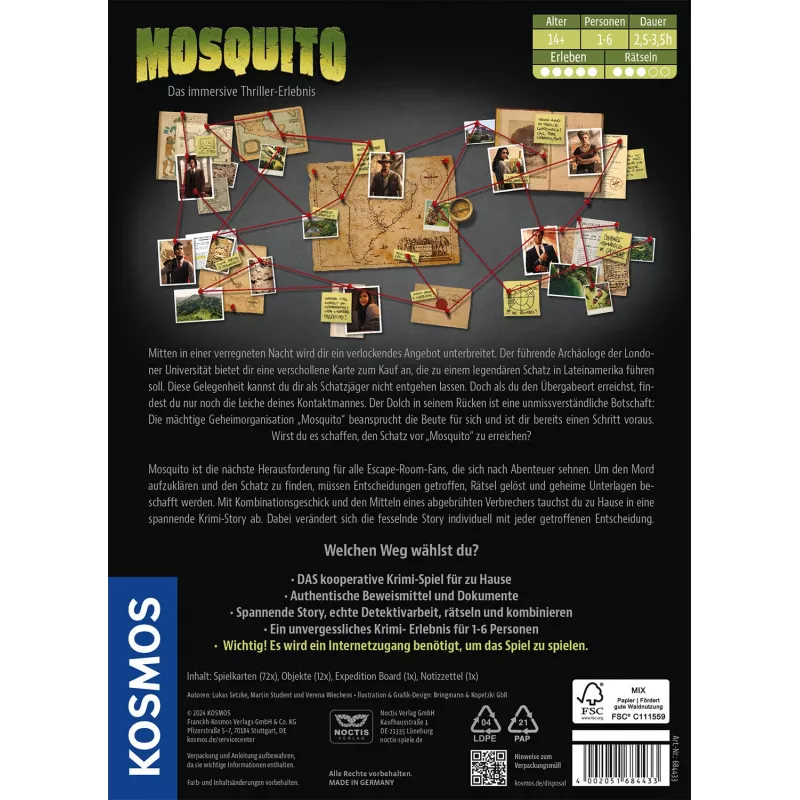 Kosmos Masters of Crime: Mosquito 210 min stalo žaidimas Kelionės / nuotykiai