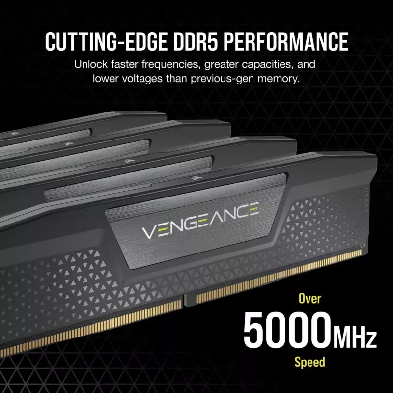 CORSAIR atmintinė 64GB - DDR5 (2x32gb) DRAM 6600mt/s CL32 atminties rinkinys - juoda Vengeance
