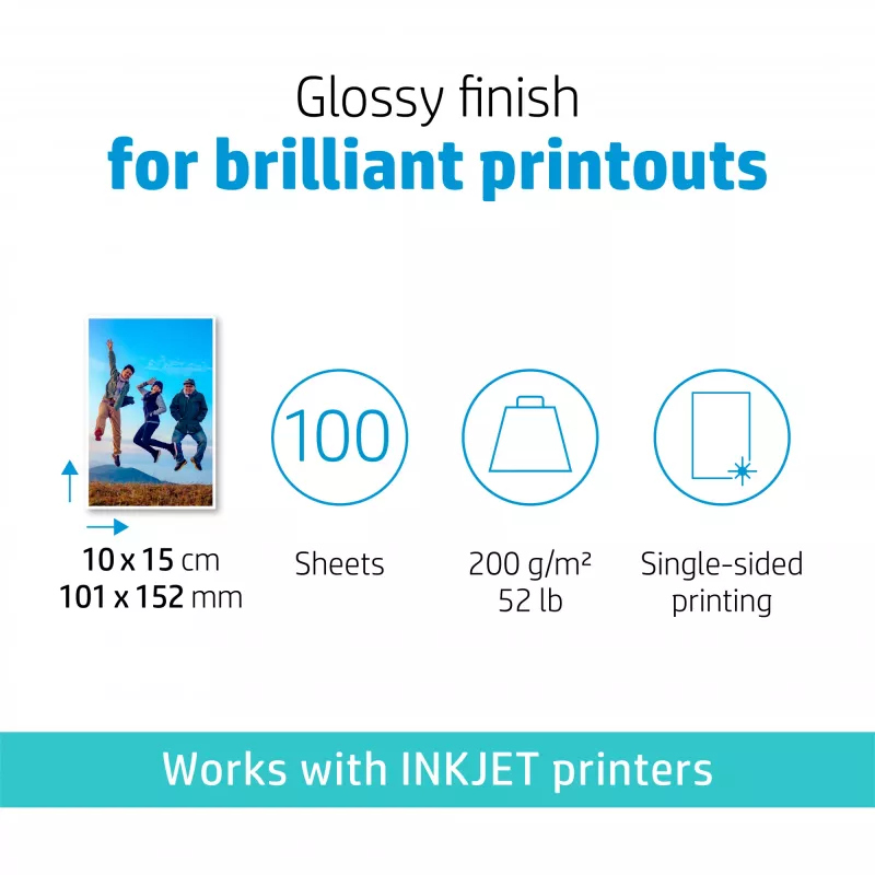 HP Everyday Photo Paper Glossy 200 g/m² 10 x 15 cm (101 x 152 mm) 100 lapų