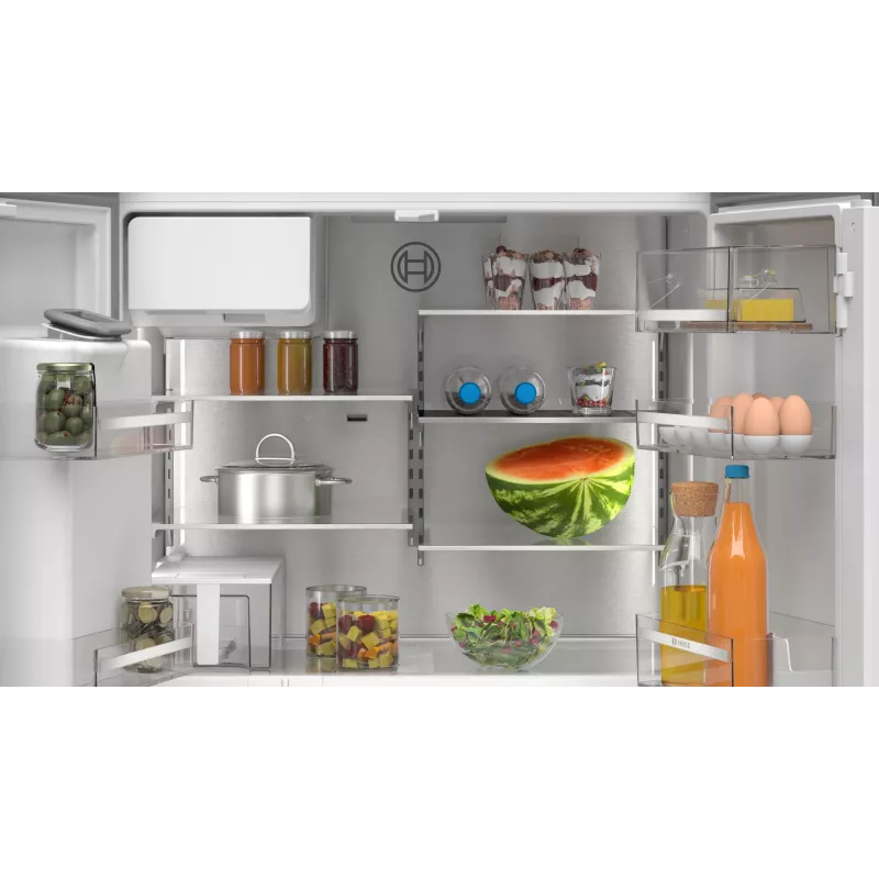 Bosch Serie 6 KFI96APEA šaldytuvas-šaldiklis „Side-by-Side“ laisvai statomas 574 l šlifuoto plieno