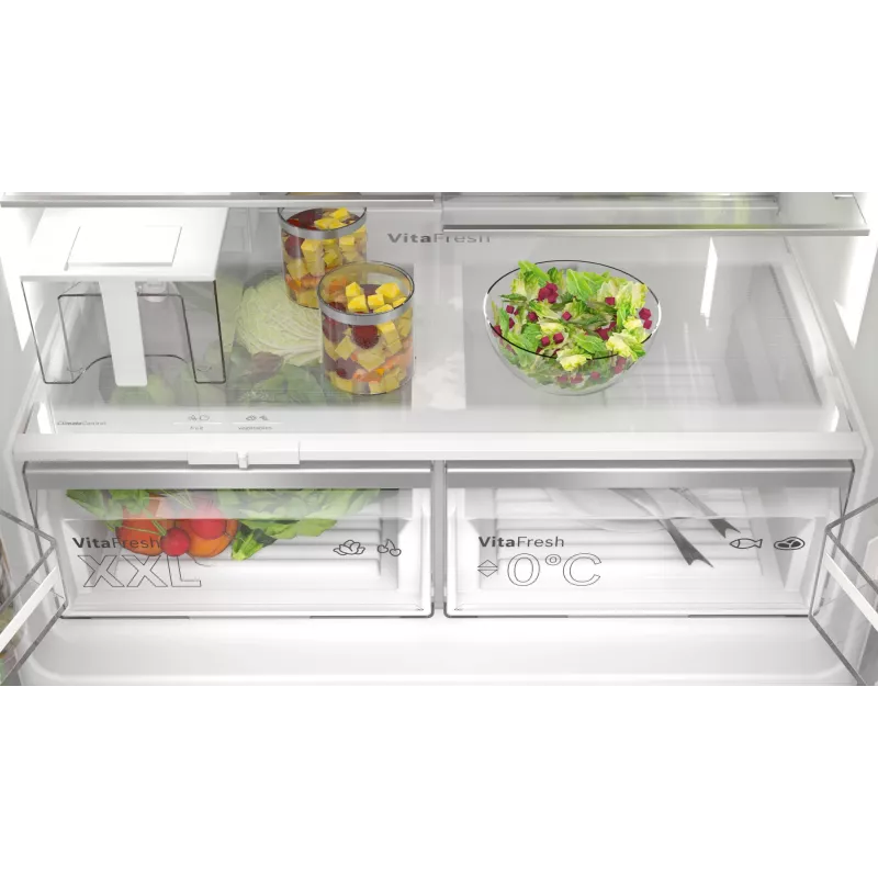 Bosch Serie 6 KFI96APEA šaldytuvas-šaldiklis „Side-by-Side“ laisvai statomas 574 l šlifuoto plieno