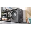 Bosch Serie 8 WNC254AS0 skalbimo-džiovinimo mašina Laisvai pastatomas Įkraunamas iš priekio Nerūdijantis plienas