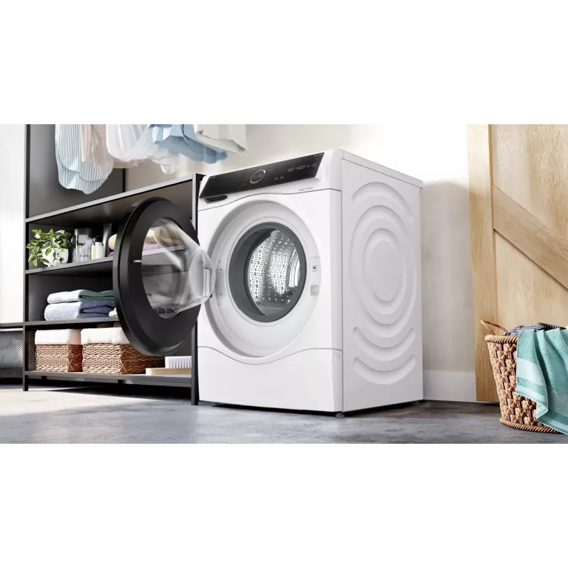 Bosch Serie 8 WNC254A40 skalbyklė-džiovyklė Laisvai pastatoma Pakrovimas iš priekio Balta