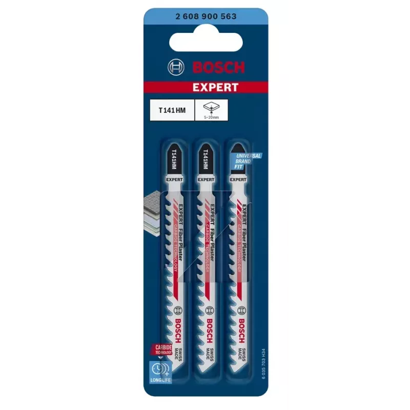 Bosch 2 608 900 563 siaurapjūklio / slankiojo pjūklo / atbulinės eigos pjūklo peilis Siaurapjūklio peilis Karbidas 3 vnt.