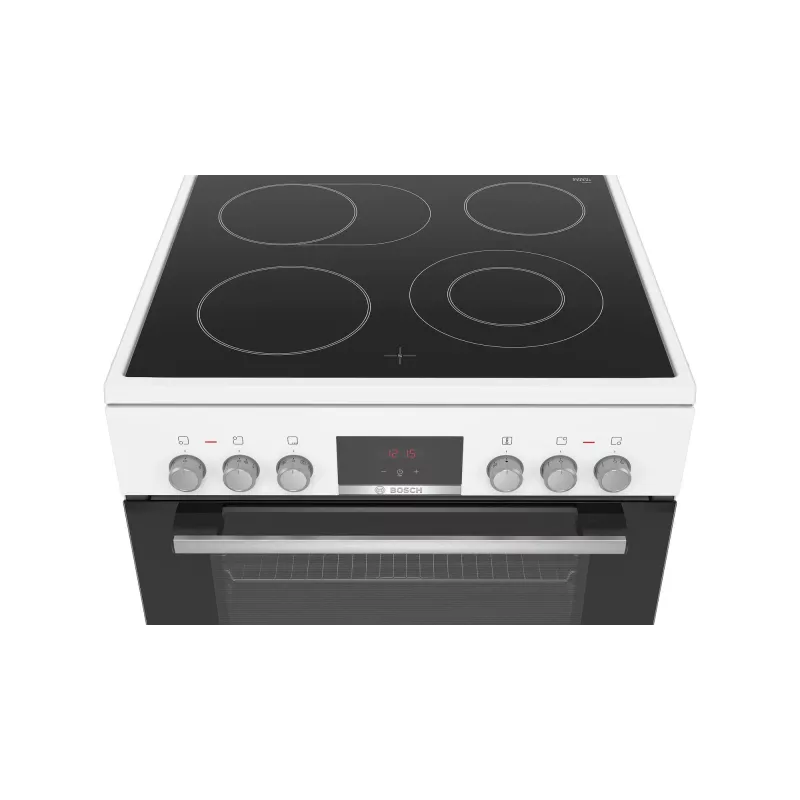 Bosch Serie 4 HKR39C220 viryklė Laisvai pastatoma viryklė Elektrinė Keraminė kaitlentė Balta