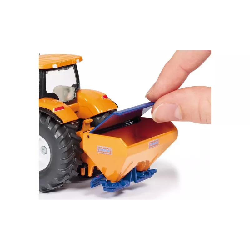 Siku Traktorius su verstuvu ir druskos barstytuvu, Traktoriaus modelis, Surinktas, 1:50, Metalas, Plastikas, 3 m., Juoda, Mėlyna, Oranžinė
