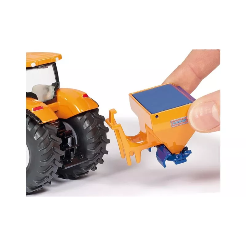 Siku Traktorius su verstuvu ir druskos barstytuvu, Traktoriaus modelis, Surinktas, 1:50, Metalas, Plastikas, 3 m., Juoda, Mėlyna, Oranžinė