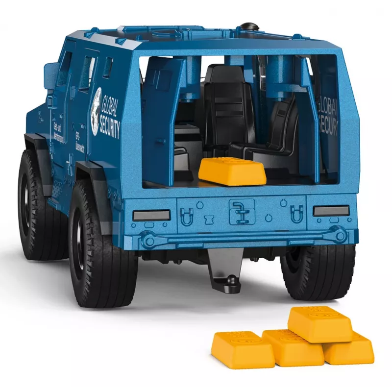 Siku pinigų pervežimo automobilis Sunkiojo transporto modelis Surinktas 1:50