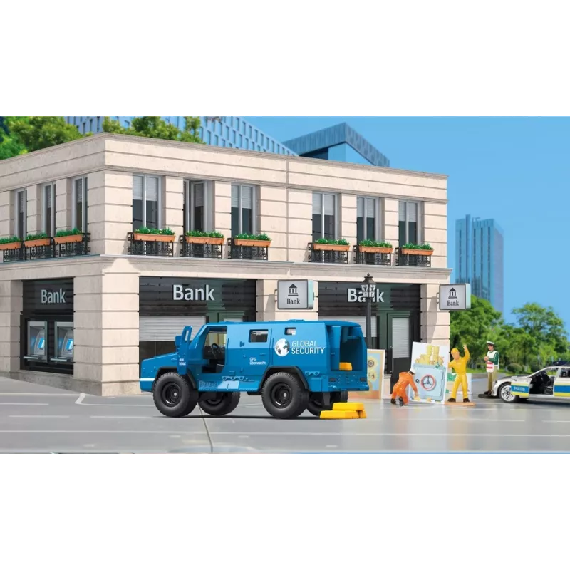 Siku pinigų pervežimo automobilis Sunkiojo transporto modelis Surinktas 1:50