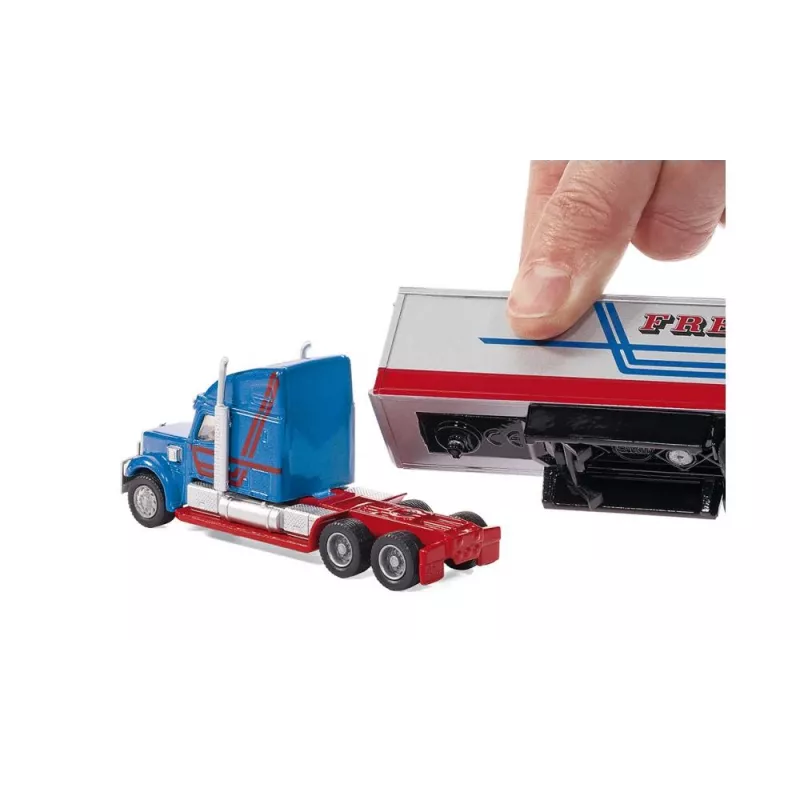 Siku kelių traukinys, Kelių traukinio modelis, Iš anksto surinktas, 1:87, Metalas, Plastikas, 3 m., Mėlyna, Raudona, Balta