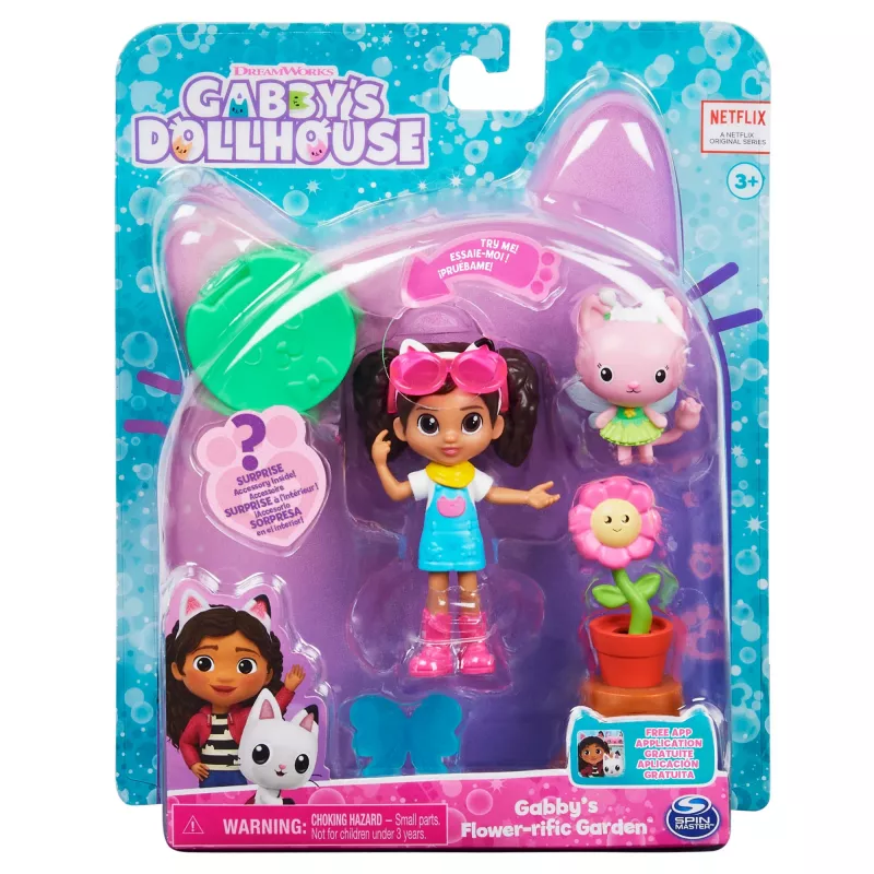 Gabby's Dollhouse , meno studijos rinkinys su 2 žaislinėmis figūrėlėmis, 2 priedais, siunta ir baldo detale, vaikiški žaislai nuo 3 metų