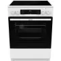 Gorenje GEC6C40WD laisvai pastatoma viryklė Elektrinė Keraminė kaitlentė Juoda, Balta