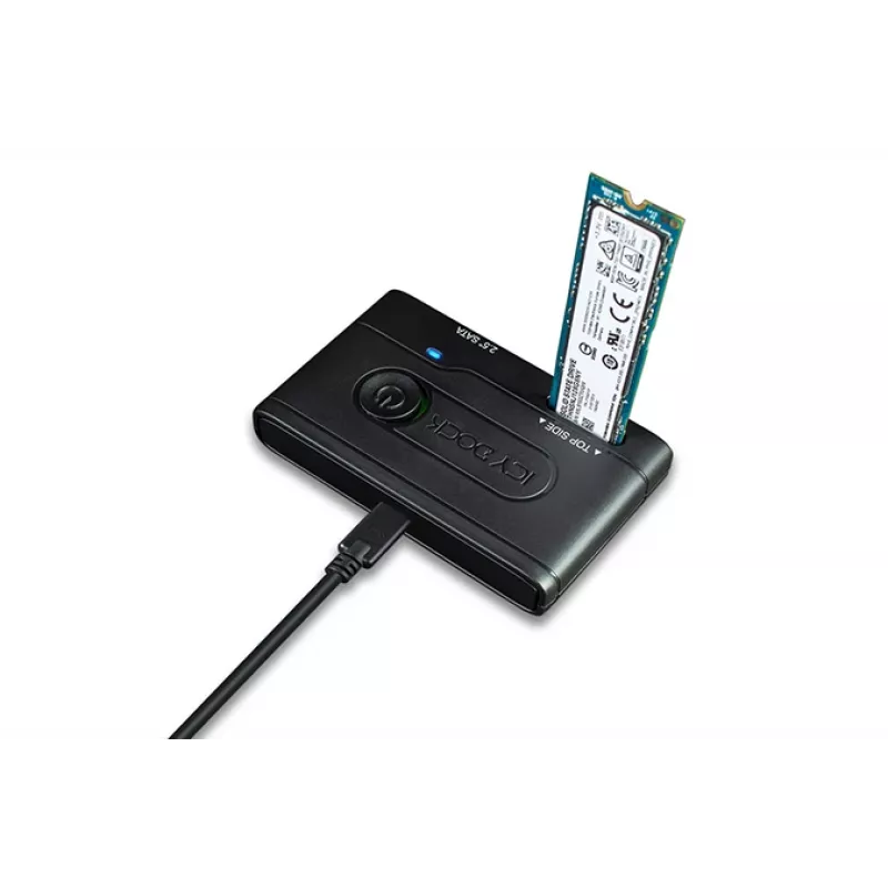 ICY BOX Ez-adapter - 2,5 col. ir M.2 SATA standžiojo disko / SSD į USB 3.2 Gen 1 adapteris